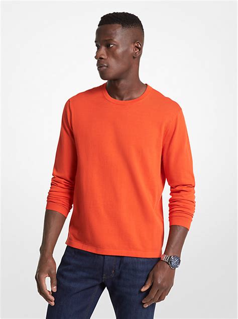 michael kors crewneck sweater honeycomb|Cotton Jersey Crewneck Sweater .